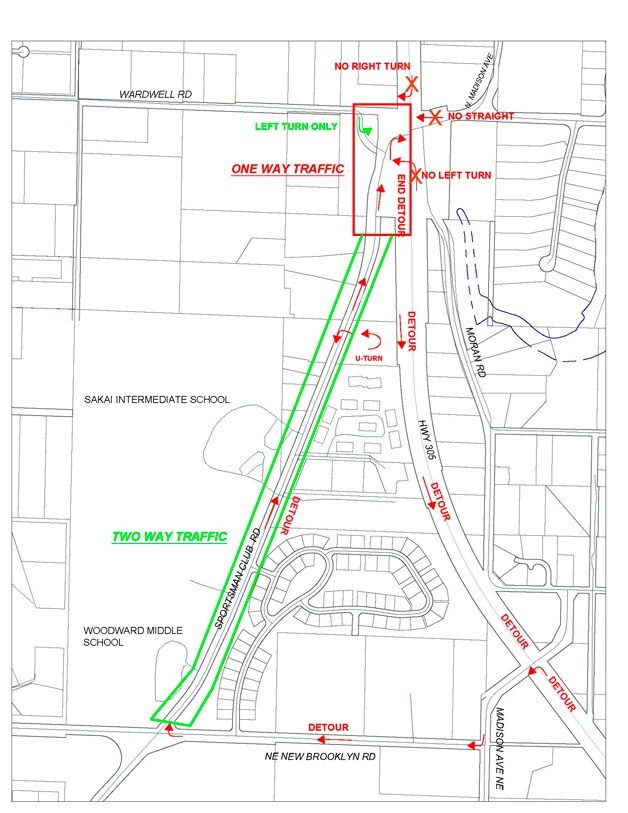 Detours expected for Sportsman Club Road work Bainbridge Island Review