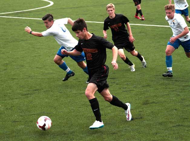 The BHS varsity boys soccer team claimed a 3-2 OT win against the Lakeside Lions last week in their third outing of the postseason.