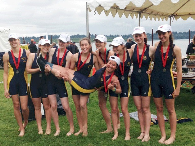 The Varsity Lightweight Girls 8+ earned second place and a chance to compete at U.S. Rowing Youth Nationals in Lake Natoma