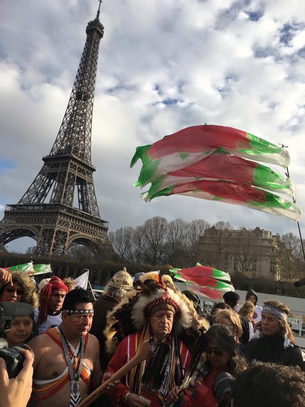 The salmon found their place in Paris as they “amplified the lonely voice” and drew attention to the Lummi Nation delegation.