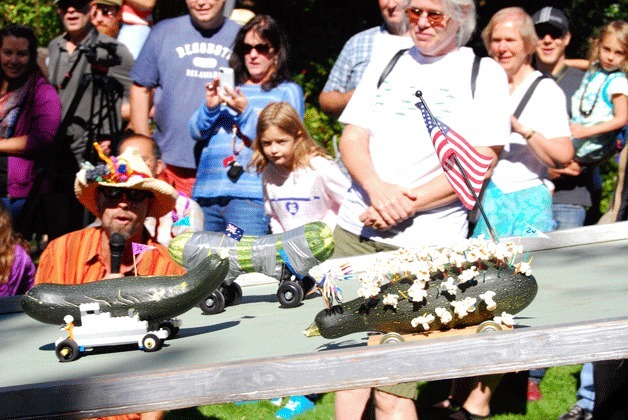 During this year's Great Zucchini Races at the Bainbridge Island Farmer's Market