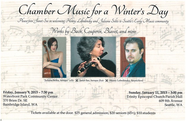 Hear the music of the Baroque period at 'Chamber Music for a Winter's Day'