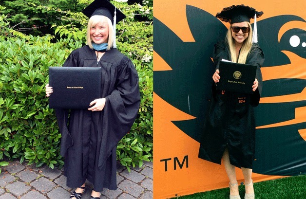 Madison June Amo earned her diploma at Lewis & Clark and Molly Jordan Amo has graduated from Oregon State University.
