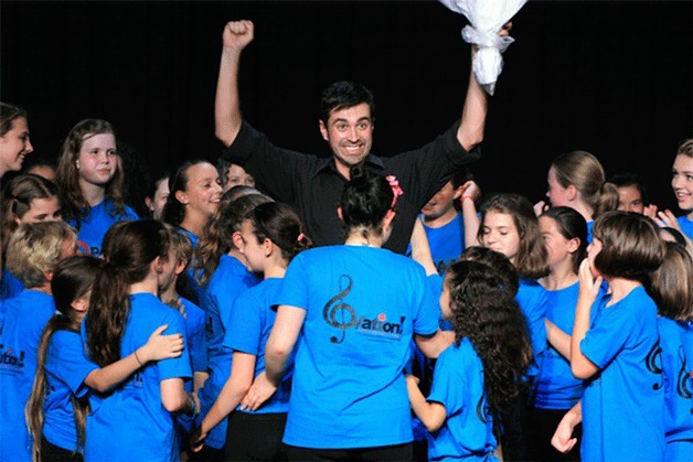 Todd Hulet works his magic with Summer 2013 Glee Camp members.