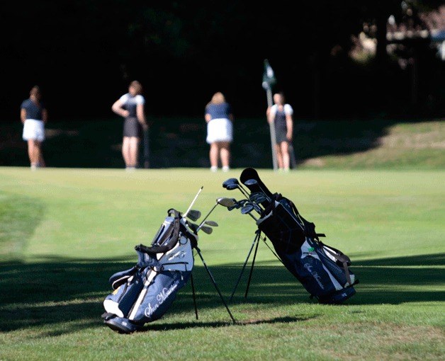 It was a good day on the links as Bainbridge beat Eastside Catholic in varsity golf at Wing Point Golf Course.