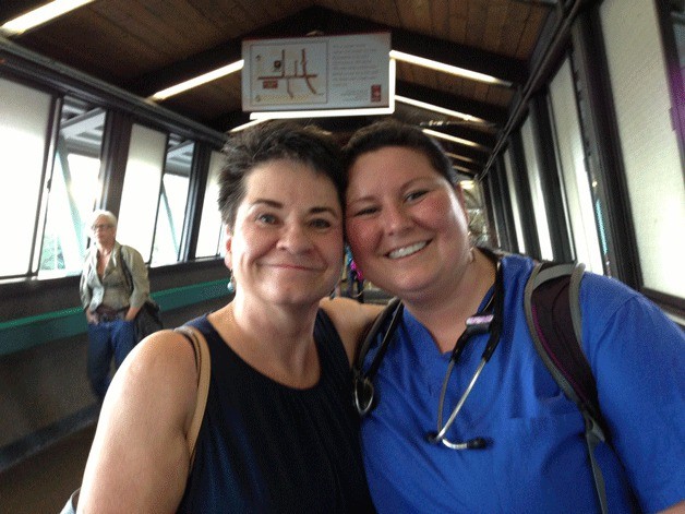 Seattle Cancer Care Alliance nurses Sharon Rockwell and Annie Braddock jumped into action to save a man who had a heart attack on the Bainbridge ferry last week.