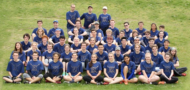 The 2016 Bainbridge High School Ultimate Frisbee team. The “A Team” squad finished third in the league overall