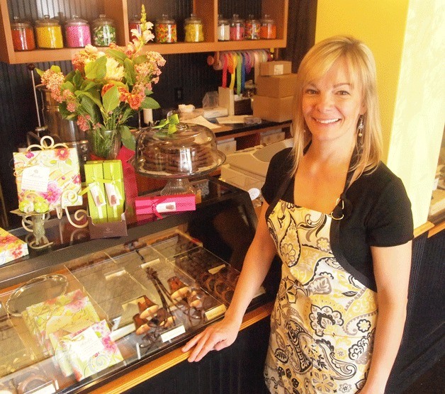 Lisa Dunlap opened Bon Bon seven years ago. The store moved into its new Winslow Way location in April.