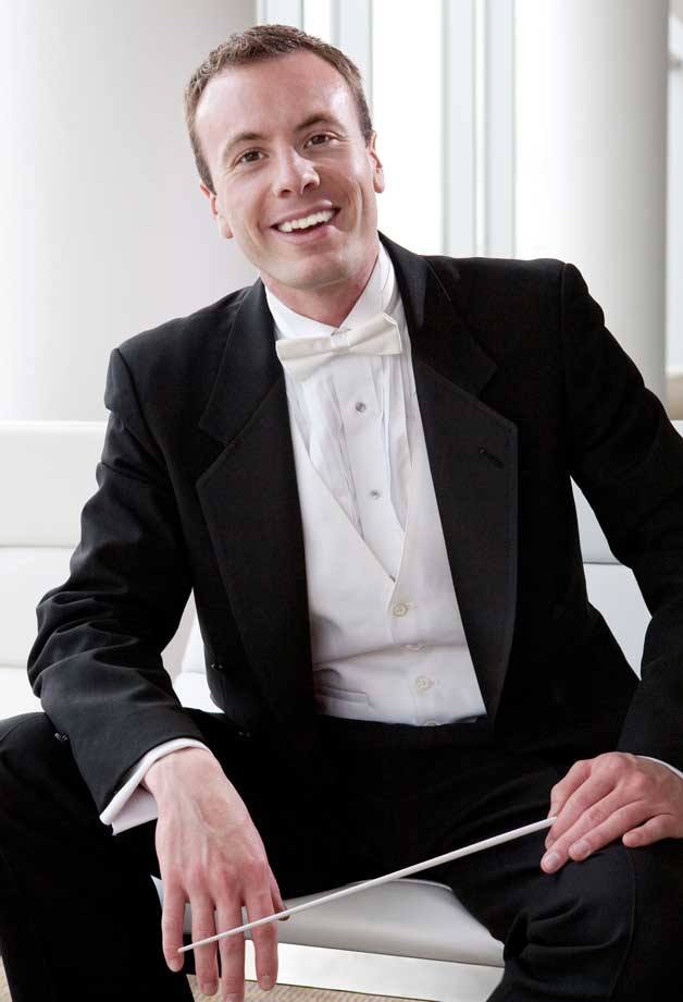 Bainbridge Symphony Orchestra music director and conductor Wesley Schulz