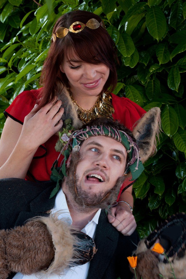 Gina Marie Russell stars as Titania and Luke Sayler as Bottom in the GreenStage production of 'A Midsummer Night's Dream.'