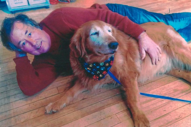 Darryl Beckmann and his dog Koa