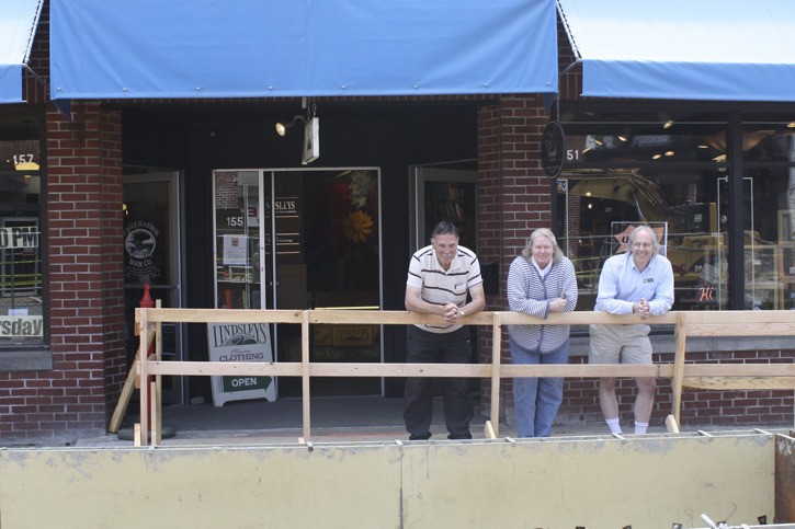 Building owner Ron McCrary (left to right) Susan Jackson of Bainbridge Arts and Crafts