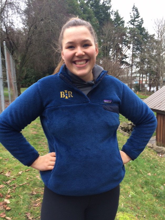 Bainbridge Varsity rower Rosie Brown claimed her second straight title in the High School Girls open weight category of the Northwest Ergomania Indoor Rowing Championships.