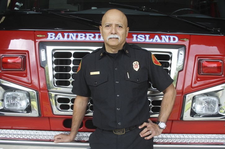 Bainbridge Island Fire District Chief Hank Teran discussed a five-year plan for emergency preparedness at the Sustainable Bainbridge's meeting this week at the Commons.