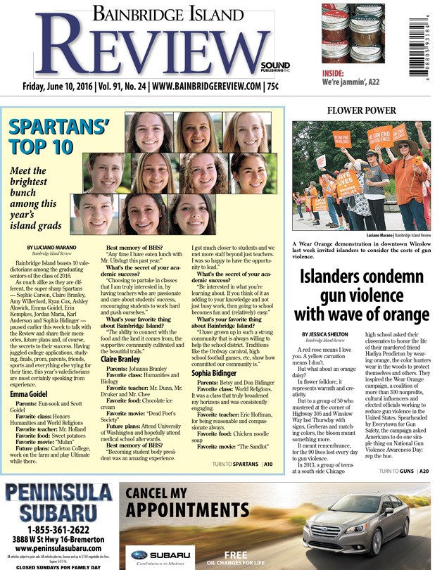 Front page of the June 10
