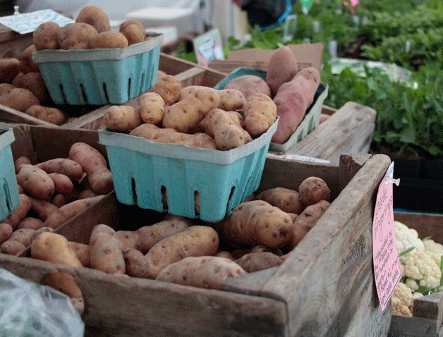 Fresh potatoes at the Bainbridge Island Farmers Market.