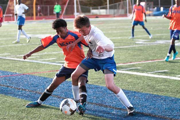 The Bainbridge varsity boys soccer team scored a 2-0 shutout win last week over the visitors from Rainier Beach. The Spartans have given up only two goals so far this year.