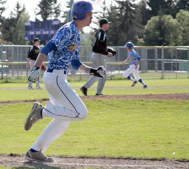 Bainbridge brought home 15 runs as the Spartans beat the Rough Riders during Senior Day at BHS
