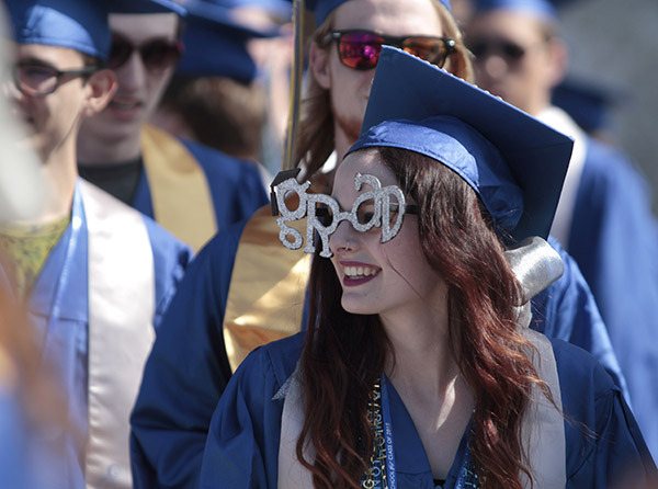 The class of 2015 bid farewell to high school Saturday in a combined Bainbridge and Eagle Harbor High School commencement ceremony.