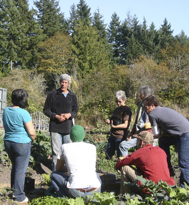Chuck Estin leads a class in the 3-week intensive Permaculture Design Course at the Old Mill Permaculture Center on Bainbridge Island.