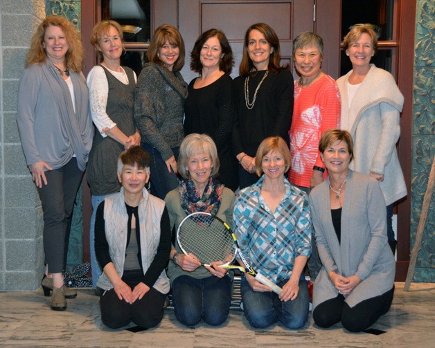 The Bainbridge Athletic Club 55+ women’s 8.0 combined team fought their way through to a second place finish last year and will compete in the United States Tennis Association sectional event in June. The team includes: (bottom) L: Sue Hooper