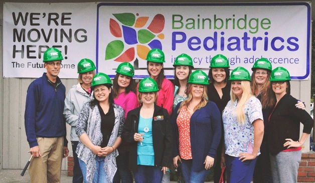 The staff of Bainbridge Pediatrics toured the site of their new clinic