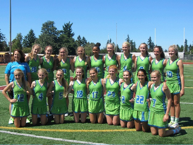 Team Washington girls lacrosse players pose for a team photo during their recent trip to the U.S. Lacrosse U-15 National Championship.