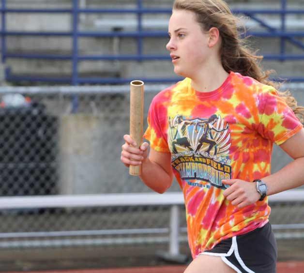 Audrey Weaver runs for Bainbridge during the Logan Relays last Saturday at BHS.