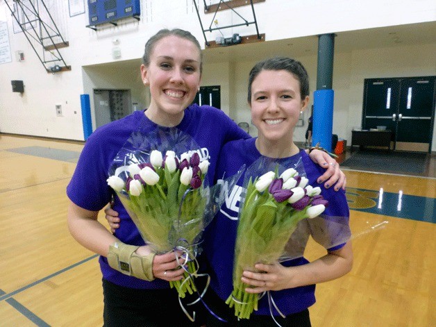 Bainbridge High seniors Sarah Sharman and Abigail Harrison.