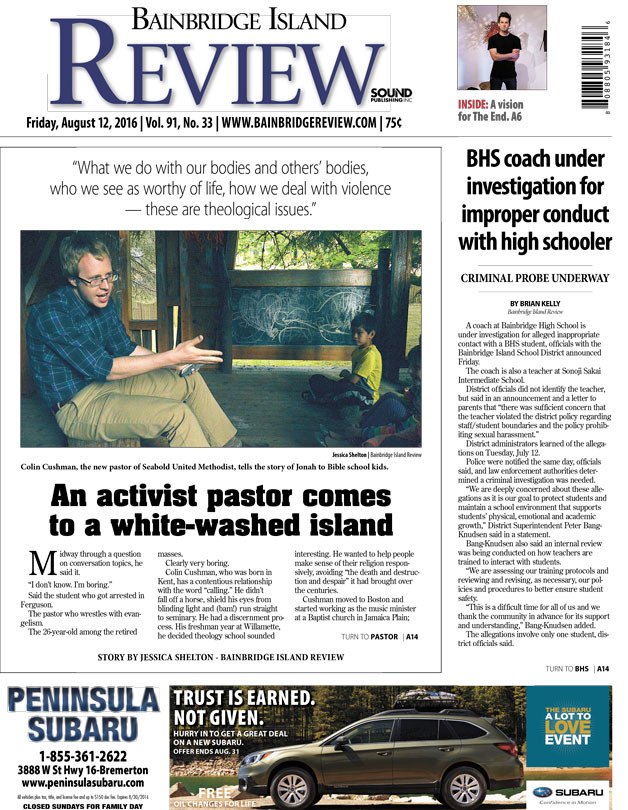 Front page of the Bainbridge Review for Sept. 12