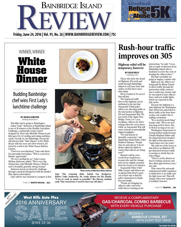 Front page of the Bainbridge Review for June 24