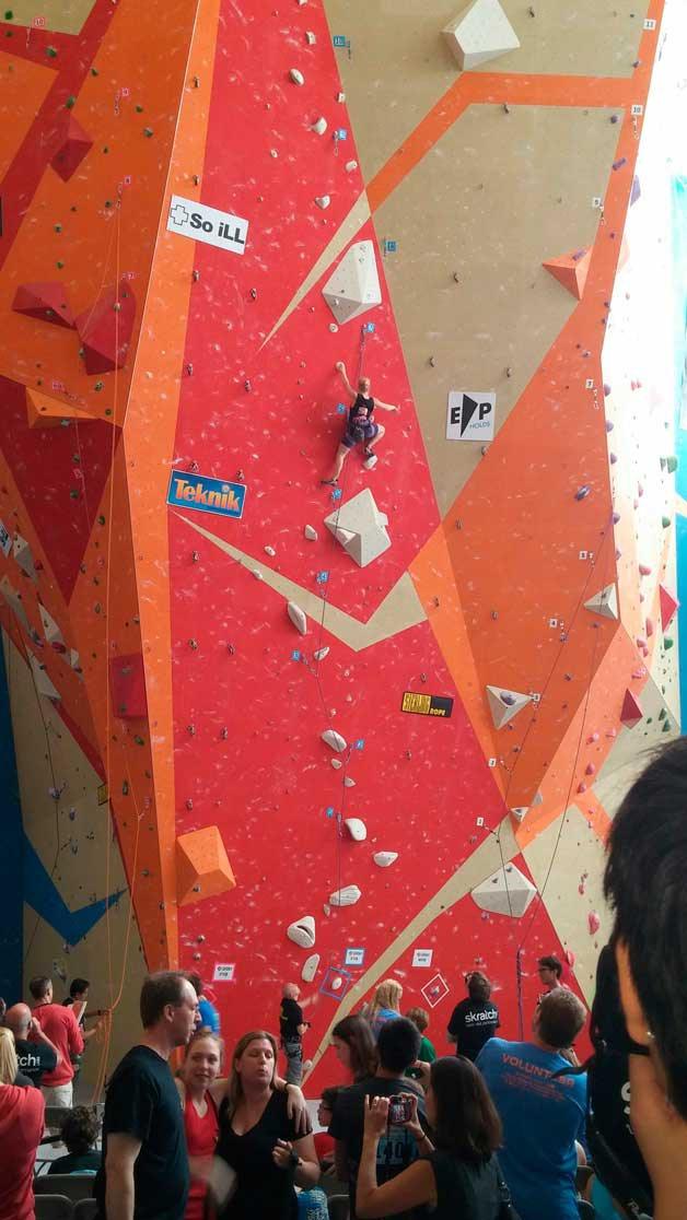 Two members of the Island Rock Gym climbing team advanced and competed in the USA Climbing National Championships.
