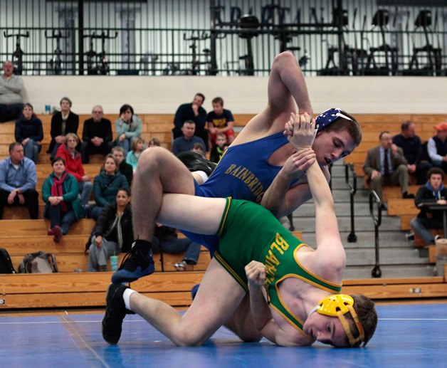 Bainbridge’s Jack Miller pinned Bishop Blanchet’s Brian Welch in 4:33 to secure a win in the 145-pound match.