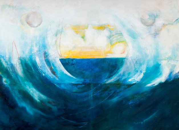 'Dolphin Dreams' by Kristy Tonti is part of the artist's current show at The Gallery at Grace.
