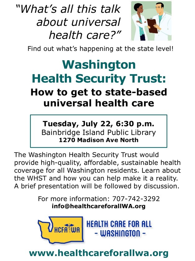 Special program explains proposal for universal health coverage in Washington state