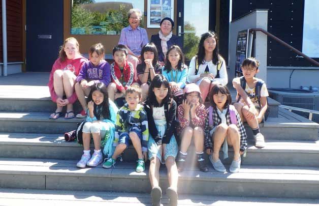 The Japanese students visited the Bainbridge Island Historical Museum