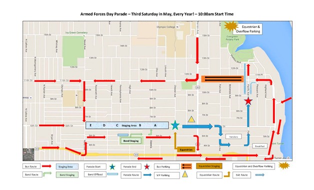 This year's parade route.