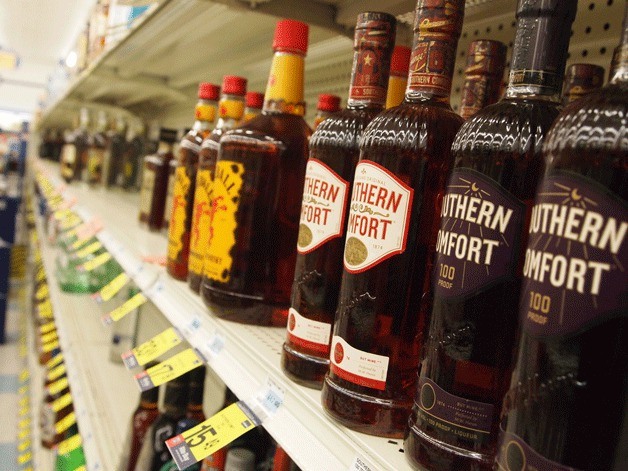 Rite Aid's shelves were stocked on day one of the switch to private liquor sales.