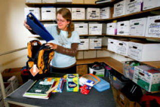 Helpline House Project Backpack coordinator Penny Paulsen will be hosting the annual backpack stuffing day next week.