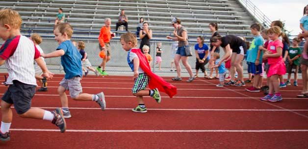 Monday’s meet was the final Kiwanis All-Comers community track meet for the season. After the all-ages joggers mile run
