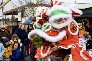 A scene from the 2008 Chinese New Year Parade in Winslow.