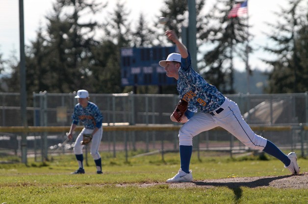 BHS junior Jason Snare on the mound Tuesday in the Spartans’ first home game of the year. The island squad was bested 5-4 by the visitors from O’Dea.