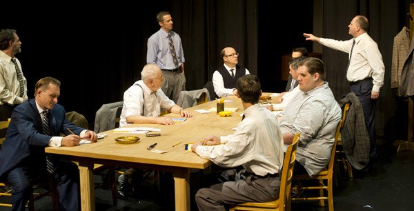 Around the table L to R: The 12 Angry Men are Marc Cantwell