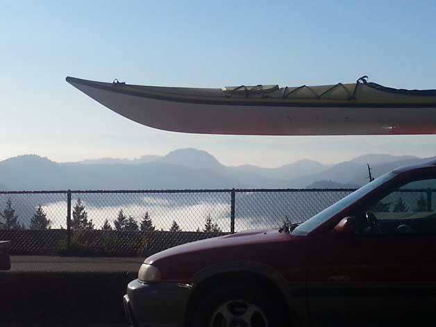 With a kayak loaded and ready to go
