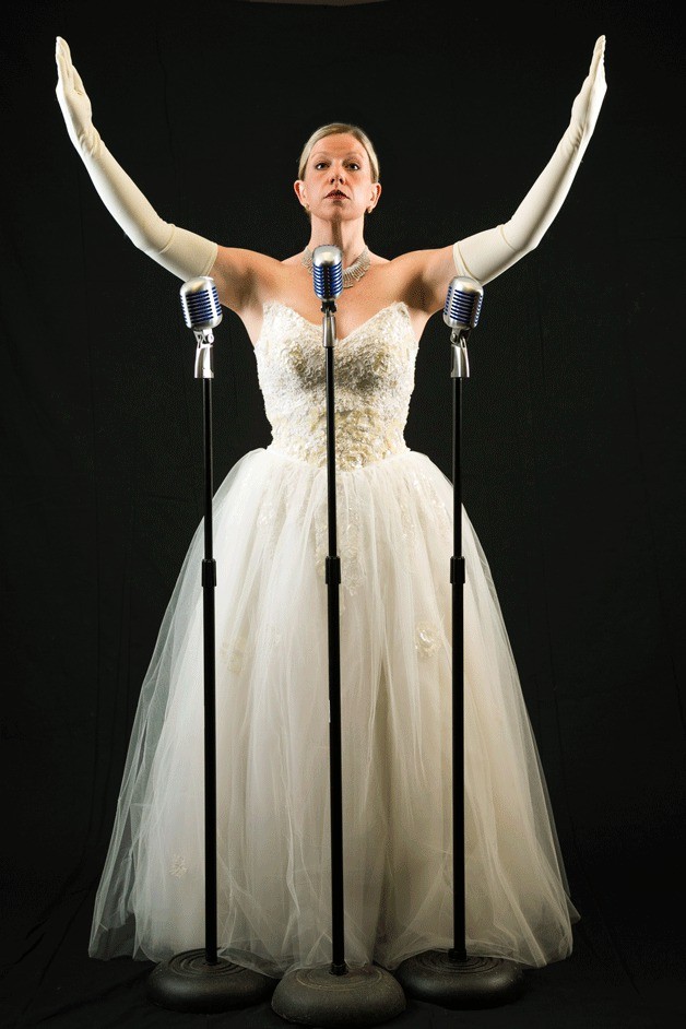Michelle Lorenz Odell as Eva “Evita” Peron in Ovation! Musical Theatre Bainbridge’s production of ‘Evita.’