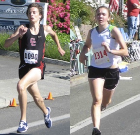 (L-R) Joel Turkheimer and Emily Farrar were the big winners at the Fun Run.