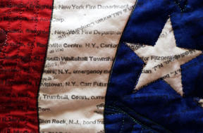 This commemorative quilt – created by Carol Roy Olsen and emblazoned with the names of some who died in the Sept. 11 attacks – was one of many artistic reactions to the tragedy.