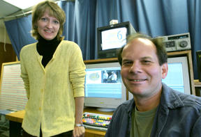 Wendy Johnson and Scott Schmidt of Bainbridge Island Broadcasting.