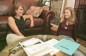 Nancy Blakey (left) and Sarah Faulkner helped bring the Port Madison neighborhood together.