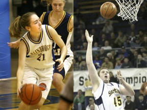 Emily Farrar (left) and Coby Gibler were named to the All-Kitsap News Group team.